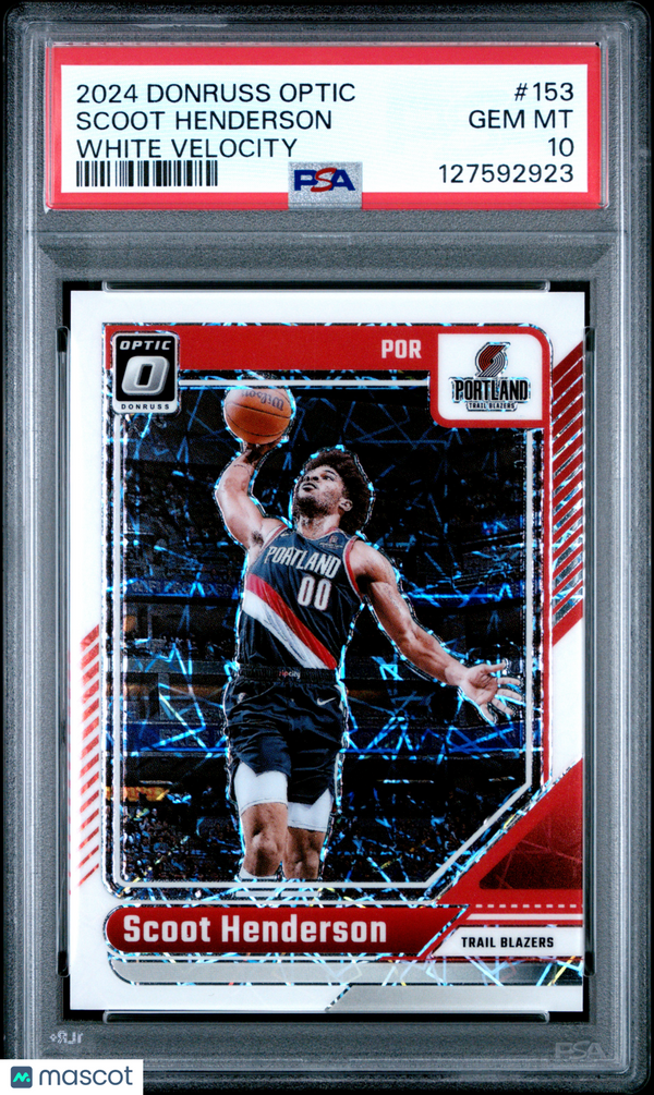 2024 Panini Donruss Optic Scoot Henderson #153 White Velocity PSA 10