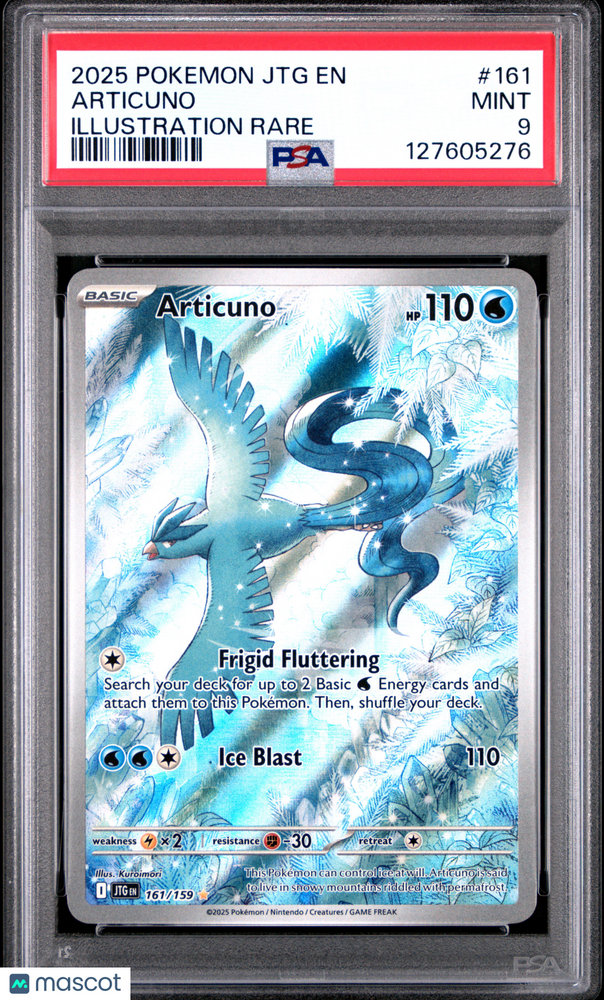 2025 Pokemon JTG EN-Journey Together Articuno #161 Illustration Rare PSA 9