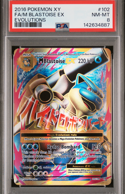 2016 Pokemon Xy Evolutions M Blastoise EX #102 Evolutions Fa PSA 8