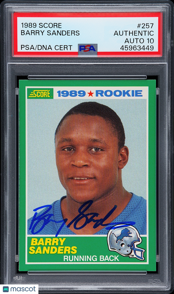 1989 Score Barry Sanders #257 PSA A
