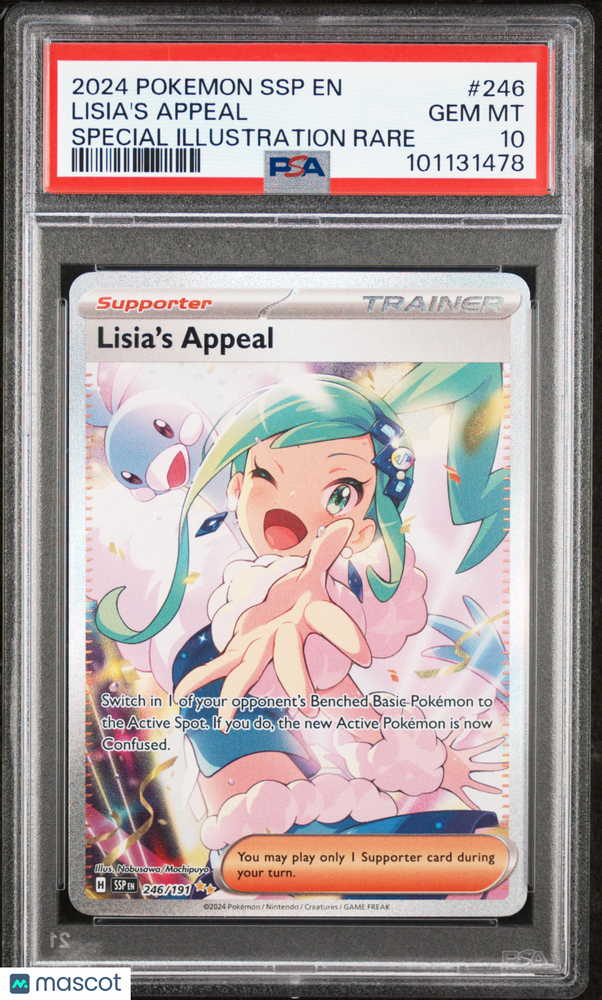 2024 Pokemon SSP EN-Surging Sparks Lisia's Appeal #246 Special Illustration Rare PSA 10