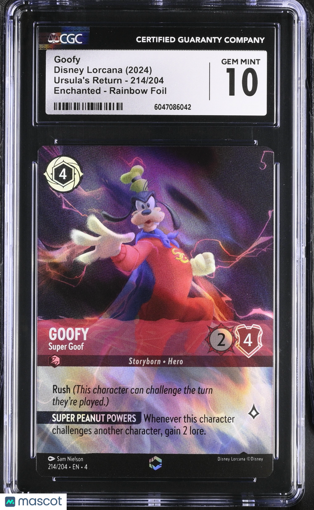 2024 Disney Lorcana Ursula's Return Goofy #214/204 CGC 10