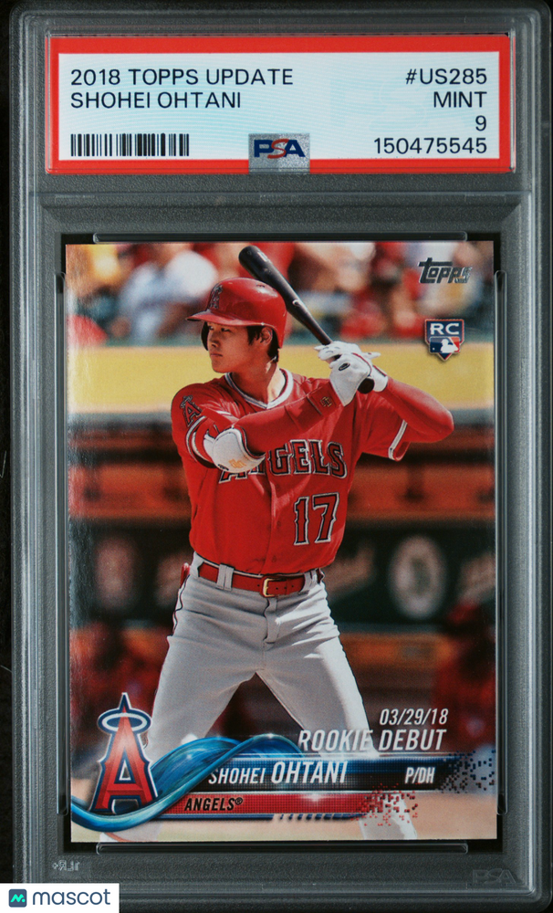 2018 Topps Update Shohei Ohtani #US285 PSA 9