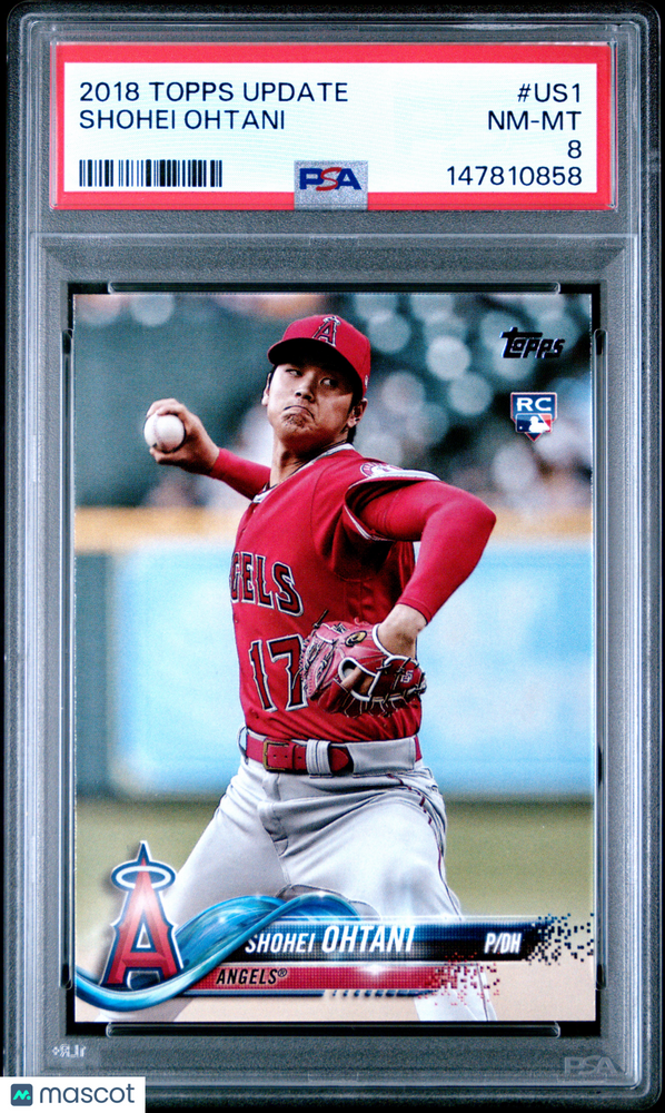 2018 Topps Update Shohei Ohtani #US1 PSA 8