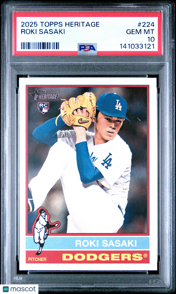 2025 Topps Heritage Roki Sasaki #224 PSA 10
