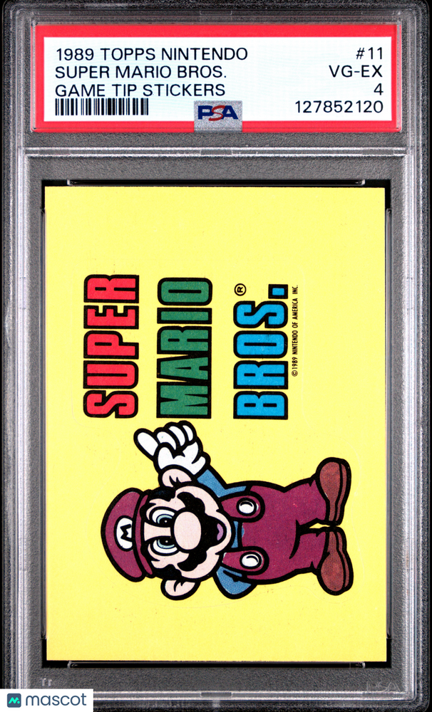 1989 Topps Nintendo Game Tip Stickers Super Mario Bros. #11 PSA 4