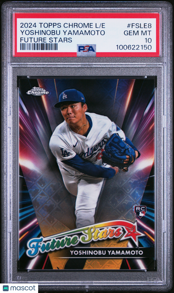 2024 Topps Chrome Logofractor Edition Future Stars Yoshinobu Yamamoto #FSLE8 PSA 10
