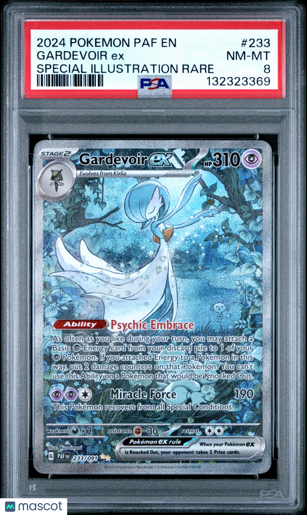 2024 Pokemon Paf EN-Paldean Fates Gardevoir EX #233 SIR PSA 8