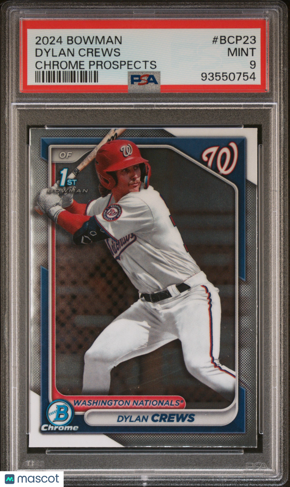 2024 Bowman Chrome Prospects Dylan Crews #BCP23 PSA 9