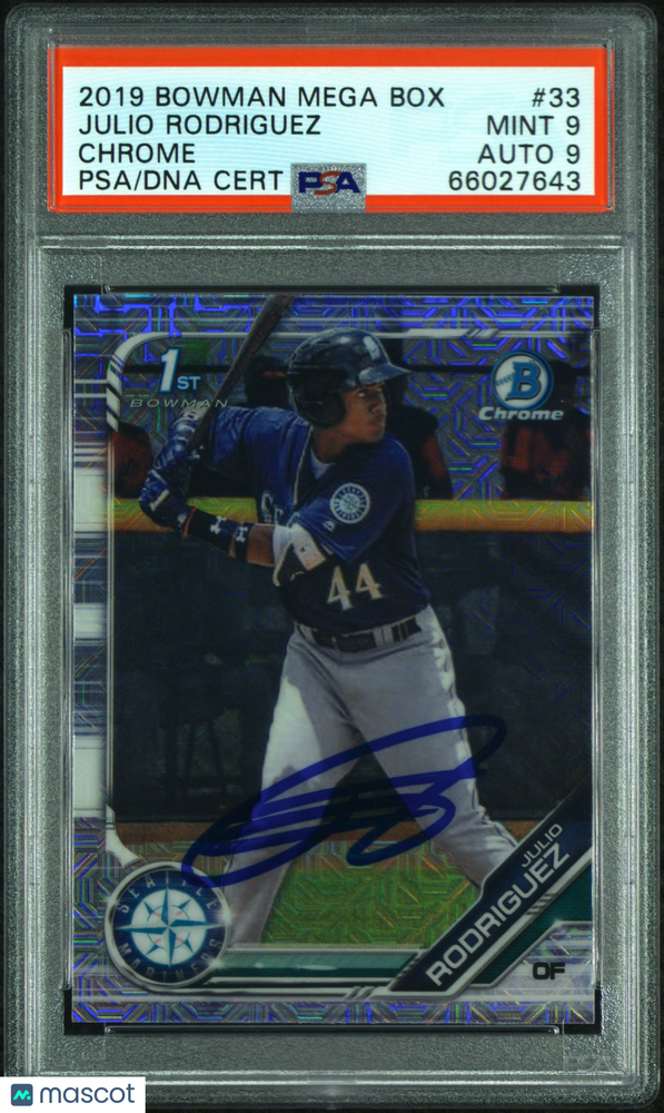 2019 Bowman Mega Box Chrome Julio Rodriguez #33 PSA 9