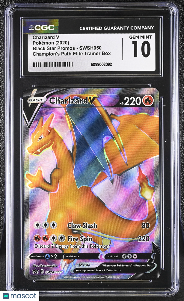2020 Pokemon Black Star Promos Charizard V #SWSH050 CGC 10