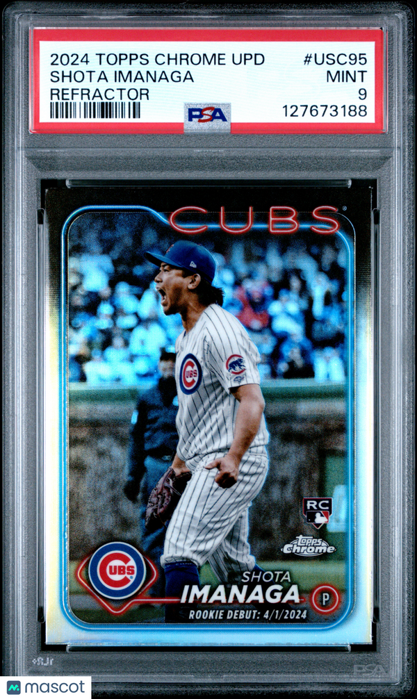2024 Topps Chrome Update Shota Imanaga #USC95 Refractor PSA 9