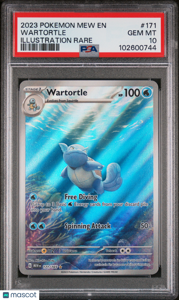 2023 Pokemon Mew EN-151 Wartortle #171 Illustration Rare PSA 10