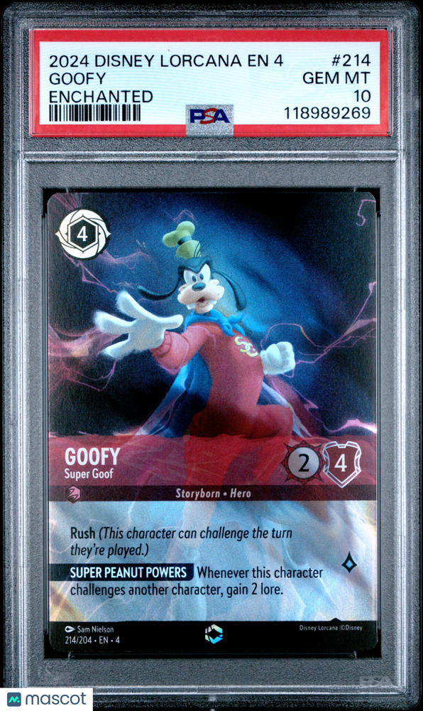 2024 Disney Lorcana EN 4-Ursula's Return Goofy #214 Enchanted PSA 10