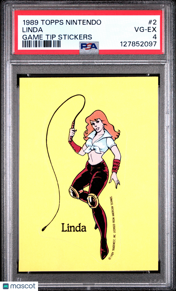 1989 Topps Nintendo Game Tip Stickers Linda #2 PSA 4