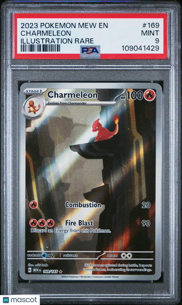 2023 Pokemon Mew EN-151 Charmeleon #169 Illustration Rare PSA 9