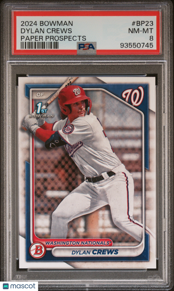 2024 Bowman Paper Prospects Dylan Crews #BP23 PSA 8