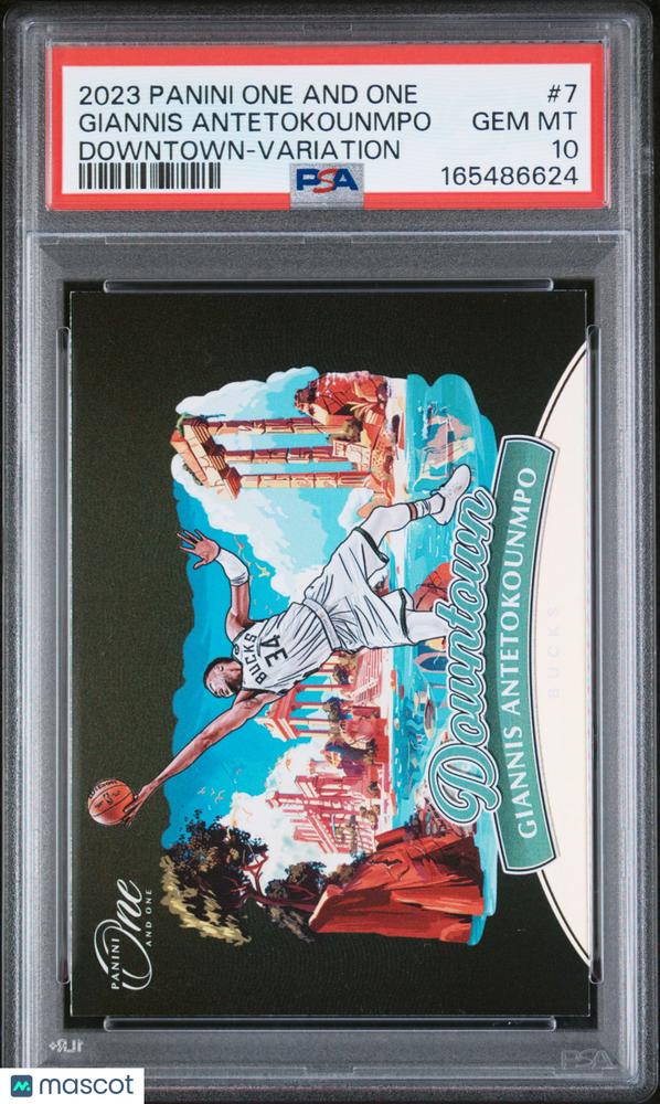 2023 Panini One And One Downtown Giannis Antetokounmpo #7 Variation PSA 10