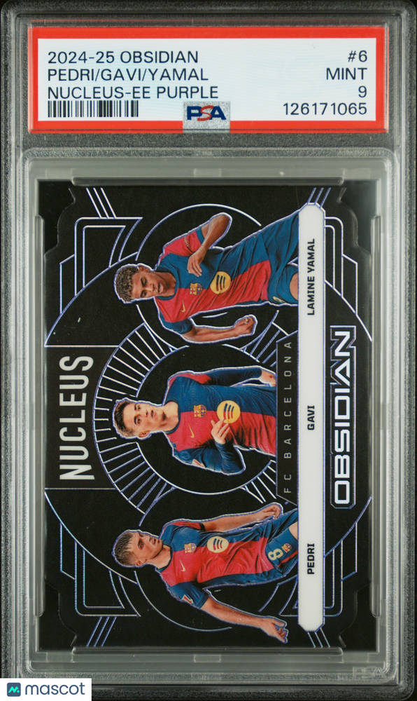 2024-25 Panini Obsidian Nucleus Gavi Yamal Pedri #6 Ee Purple PSA 9