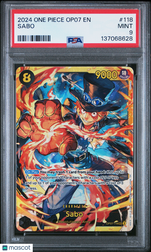 2024 One Piece Op07-500 Years In The Future Sabo #118 PSA 9
