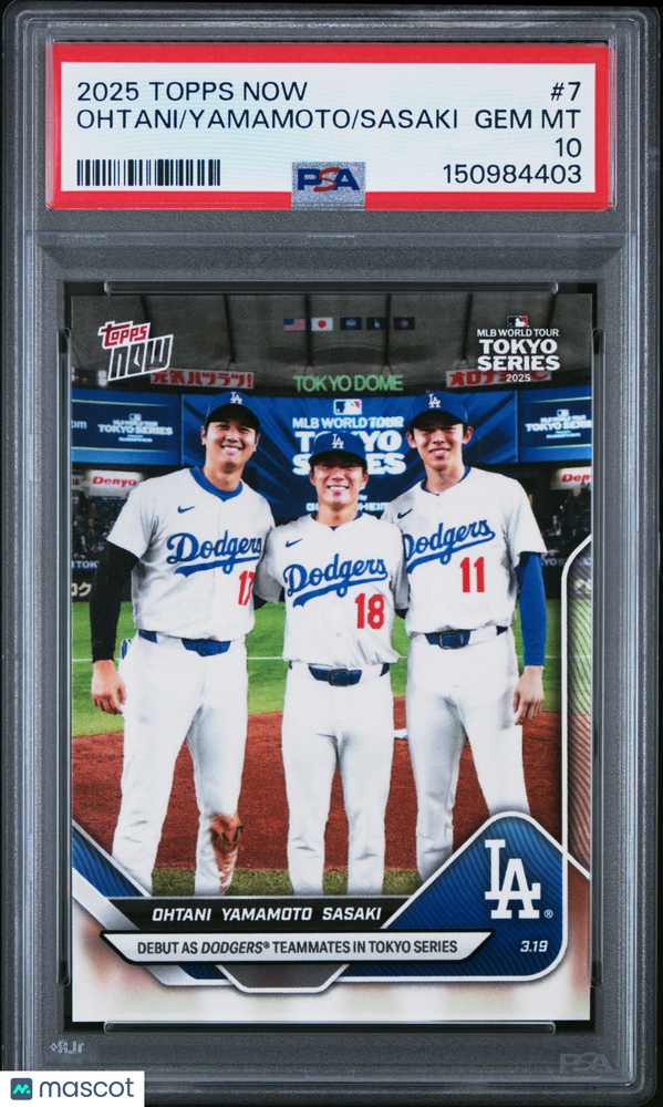 2025 Topps Now Ohtani Yamamoto Sasaki #7 PSA 10