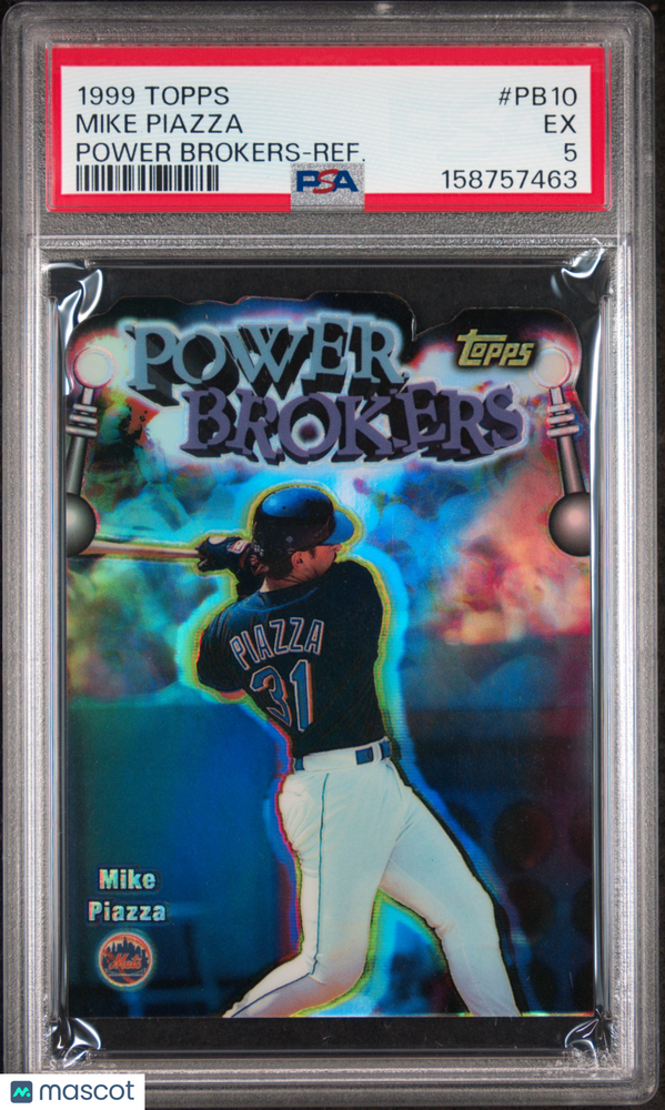 1999 Topps Power Brokers Mike Piazza #PB10 Refractor PSA 5