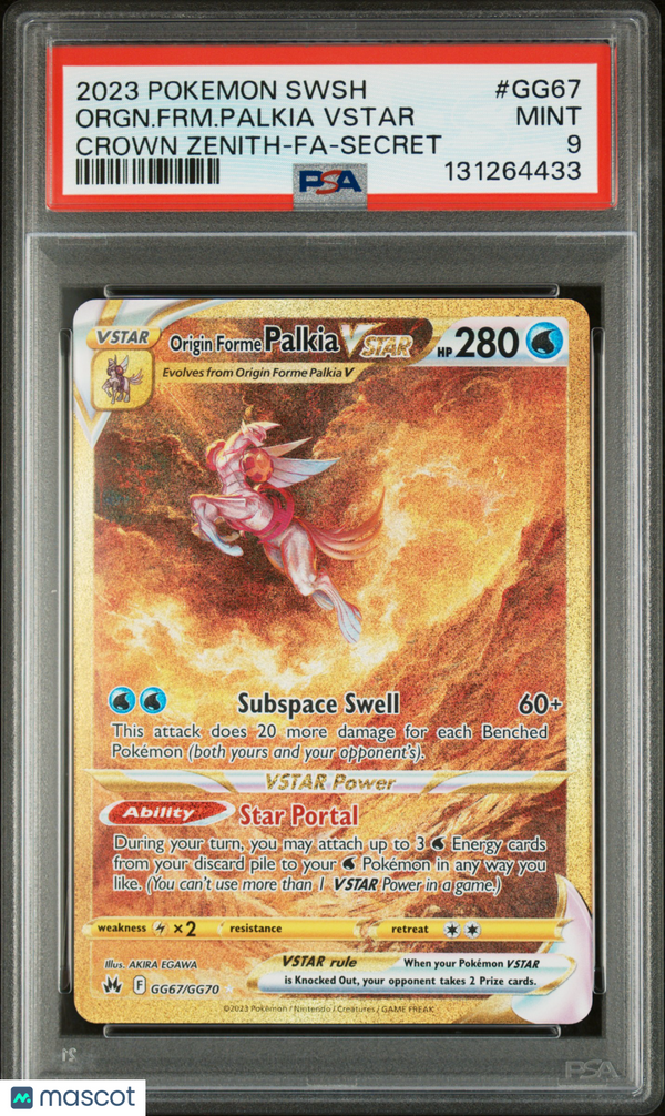 2023 Pokemon Sword And Shield Crown Zenith Orgn. FRM. Palkia VSTAR #GG67  PSA 9
