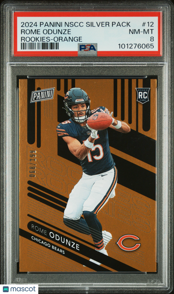 2024 Panini National Sports Collectors Convention Rookies Rome Odunze #12 Orange PSA 8