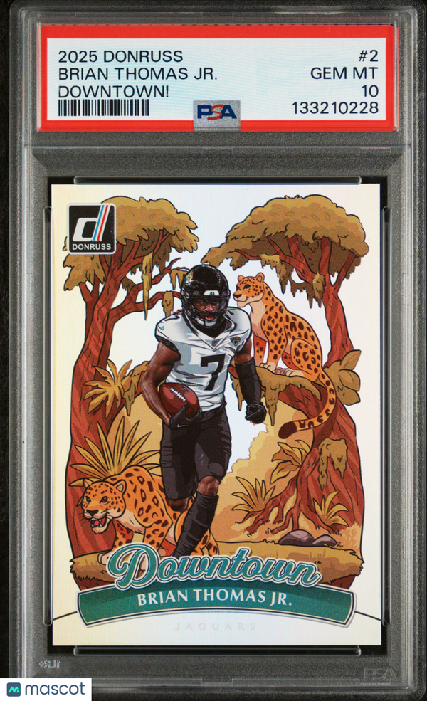2025 Panini Donruss Downtown! Brian Thomas JR. #2 PSA 10