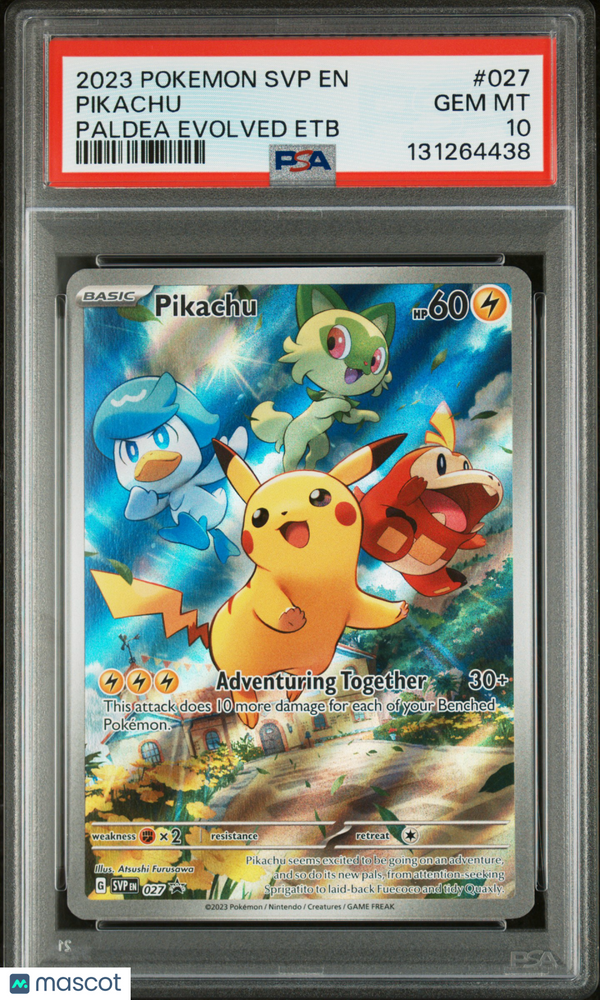 2023 Pokemon SVP EN-SV Black Star Promo Pikachu #027 Paldea Evolved Etb PSA 10