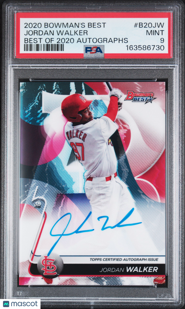2020 Bowman's Best Best Of 2020 Autographs Jordan Walker #B20JW PSA 9
