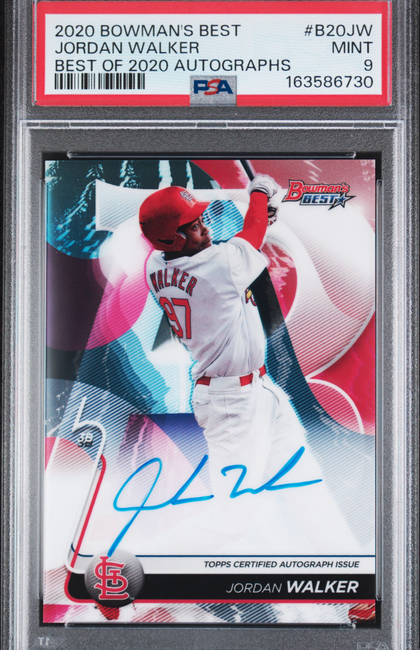 2020 Bowman's Best Best Of 2020 Autographs Jordan Walker #B20JW PSA 9