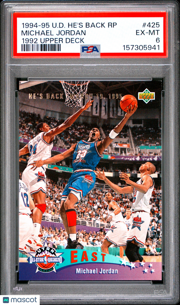 1994 Upper Deck Jordan 94-95 He's Back Reprints Michael Jordan #425 1992 PSA 6