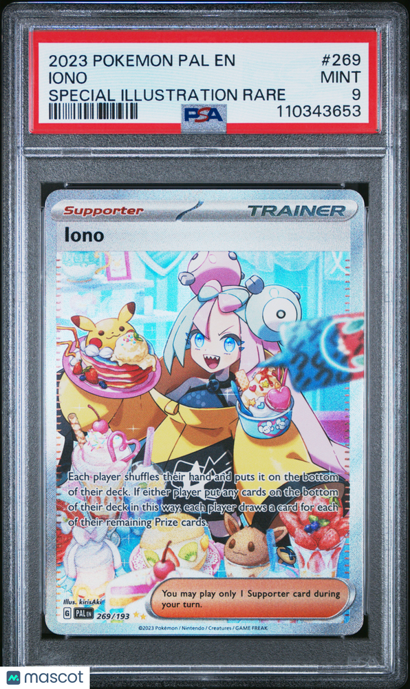 2023 Pokemon Pal EN-Paldea Evolved Iono #269 Special Illustration Rare PSA 9