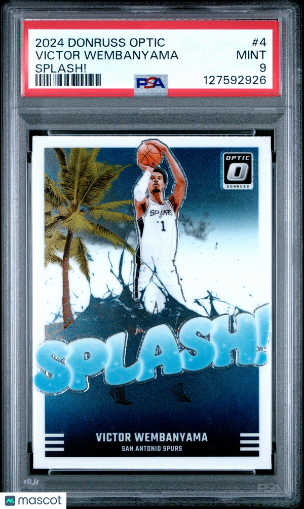 2024 Panini Donruss Optic Splash! Victor Wembanyama #4 PSA 9