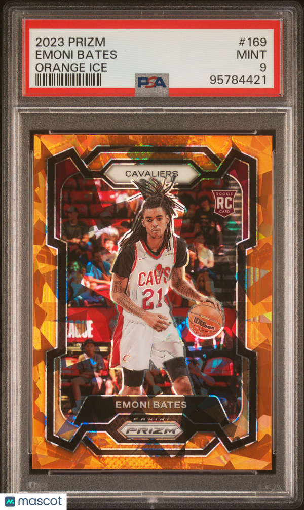 2023 Panini Prizm Emoni Bates #169 Orange Ice PSA 9