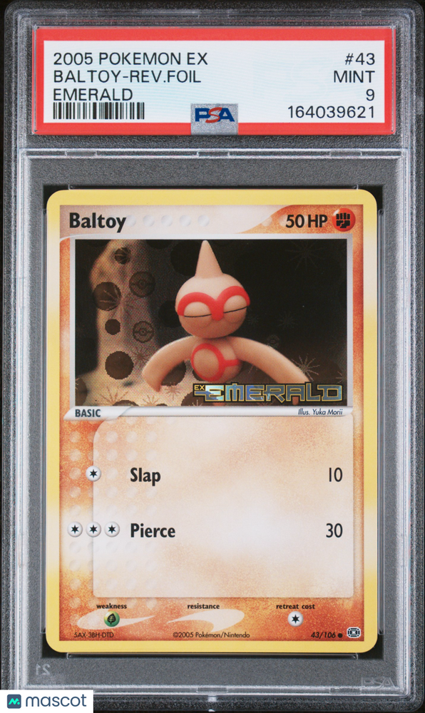 2005 Pokemon EX Emerald Baltoy-Rev. Foil #43 Emerald PSA 9