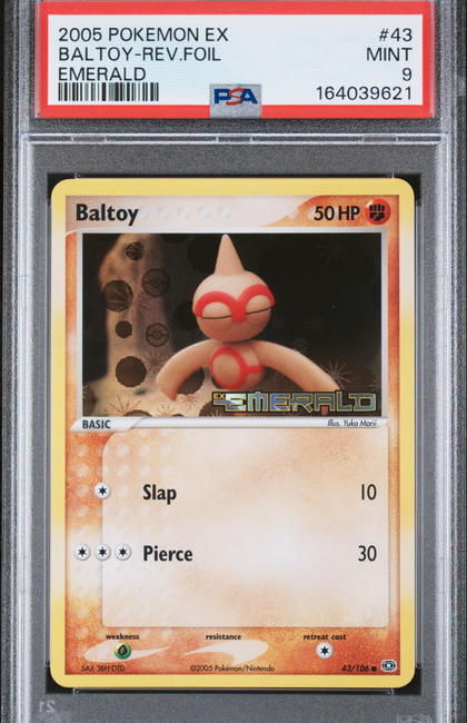 2005 Pokemon EX Emerald Baltoy-Rev. Foil #43 Emerald PSA 9