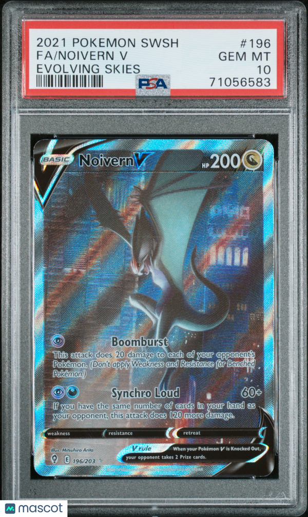 2021 Pokemon Sword & Shield Evolving Skies Noivern V Fa Evolving Skies PSA 10