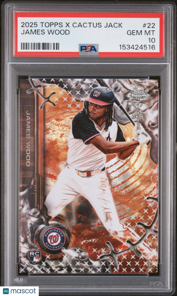 2025 Topps Chrome X Cactus Jack James Wood #22 PSA 10*