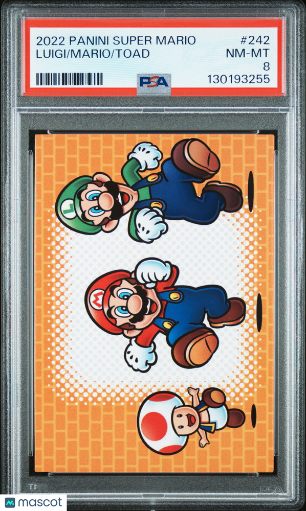 2022 Panini Super Mario Toad Mario Luigi #242 PSA 8