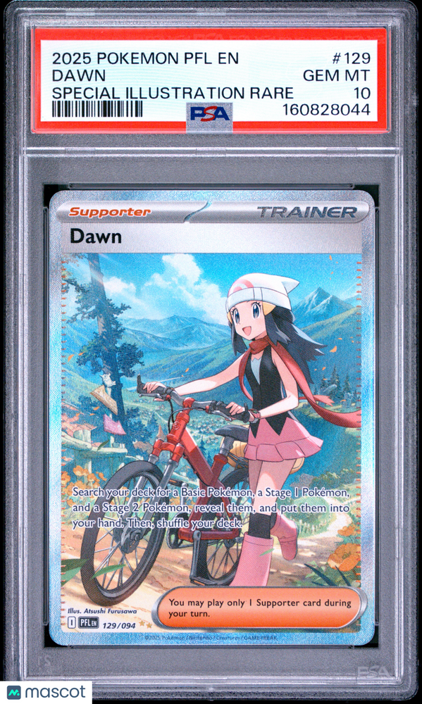 2025 Pokemon PFL EN-Phantasmal Flames Dawn #129 Special Illustration Rare PSA 10