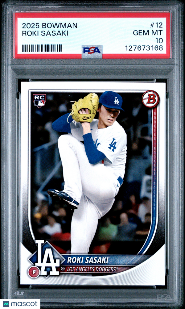 2025 Bowman Roki Sasaki #12 PSA 10