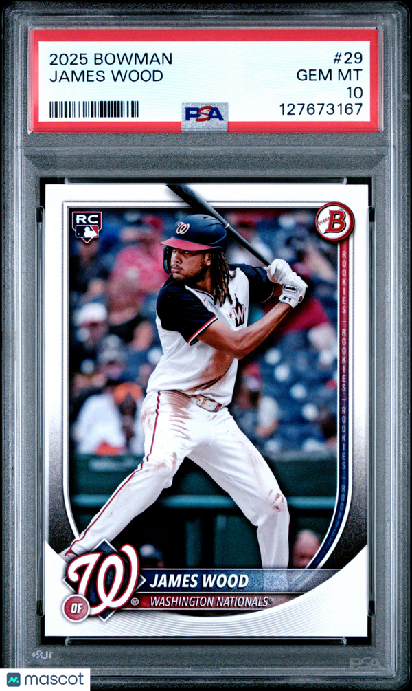 2025 Bowman James Wood #29 PSA 10