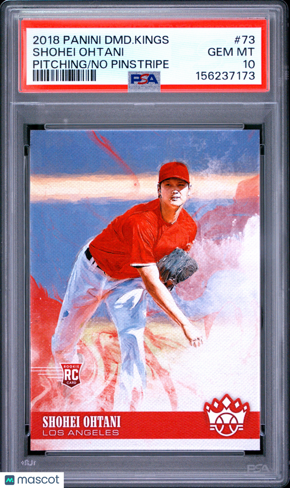 2018 Panini Diamond Kings Shohei Ohtani #73 Pitching No Pinstripe PSA 10