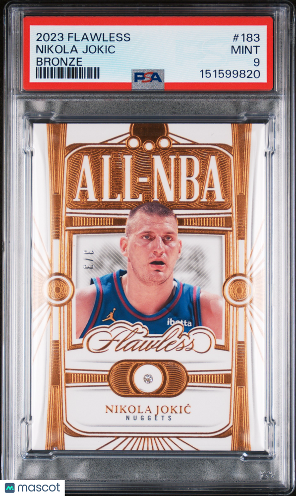 2023 Panini Flawless Nikola Jokic #183 Bronze PSA 9