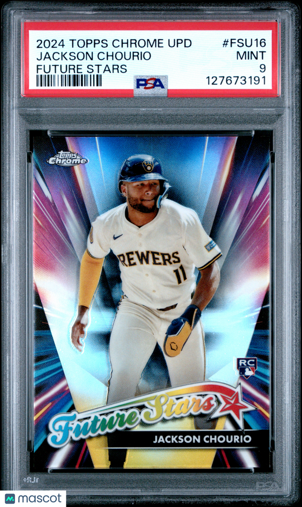 2024 Topps Chrome Update Future Stars Jackson Chourio #FSU16 PSA 9