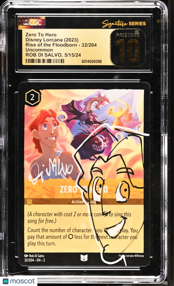 2023 Disney Lorcana Rise Of The Floodborn Zero To Hero #32/204 CGC 10