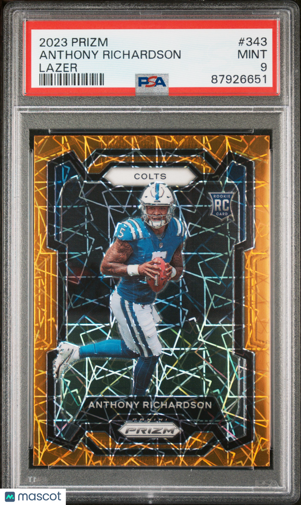 2023 Panini Prizm Anthony Richardson #343 Lazer PSA 9