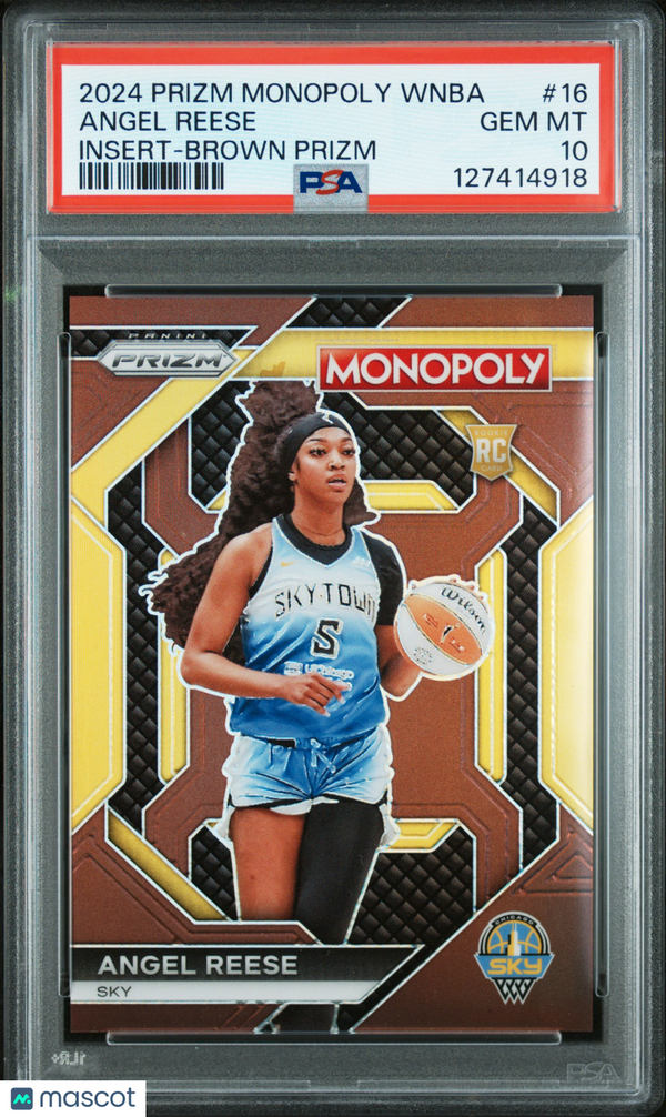 2024 Panini Prizm Monopoly WNBA Insert Angel Reese #16 Brown PSA 10
